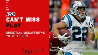 Christian Mccaffrey Turns On The Afterburners For A 76-Yd Td