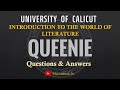 Queenie by Alice Munro | Question & Answer Analysis | Calicut University BA English 1st Year