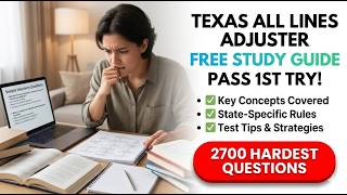 Best FREE Texas All Lines Adjuster Study Guide Pass 1st Try