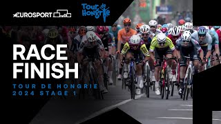 CHAOS AT THE FINISH! 🤯 | Tour Of Hungary Stage 1 Race Finish | Eurosport Cycling