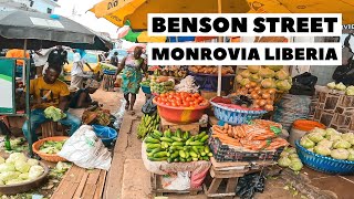 Monrovia Liberia West Africa   BENSON STREET Liberia 2022  Liberia Walking Tour Video