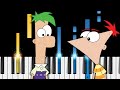 Phineas and ferb  theme song  piano tutorial  piano cover