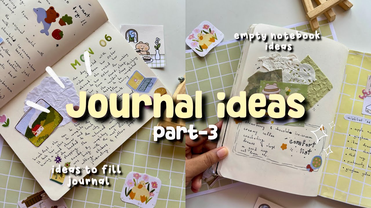 Journal ideas PART-3🌿 | ways to fill empty JOURNAL | ninu shaaji - YouTube