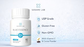 Blue Essence – Methylene Blue 12 mg | 60 Capsules | with Vitamin C + Organic Cocoa Powder