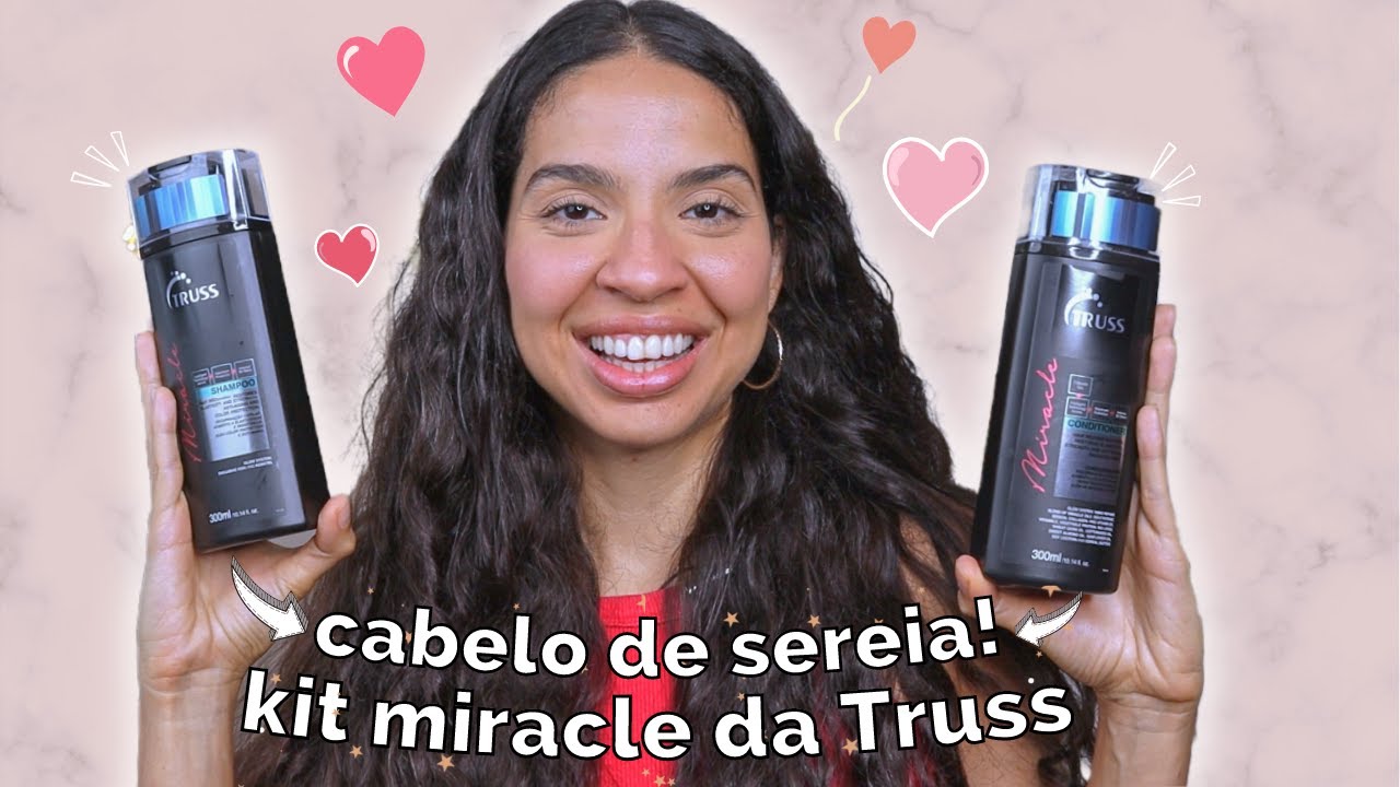 Testei o kit MIRACLE DA TRUSS em meu cabelo ondulado natural e estou CHOCADA com a qualidade!! 😍