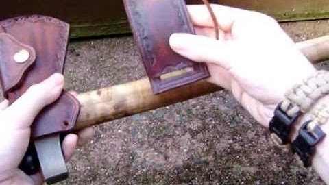 Custom Leather Tomahawk Sheath