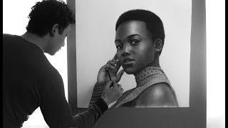 Realistic drawing of LUPITA NYONG`O.  by Gerardo Monroy Vergara