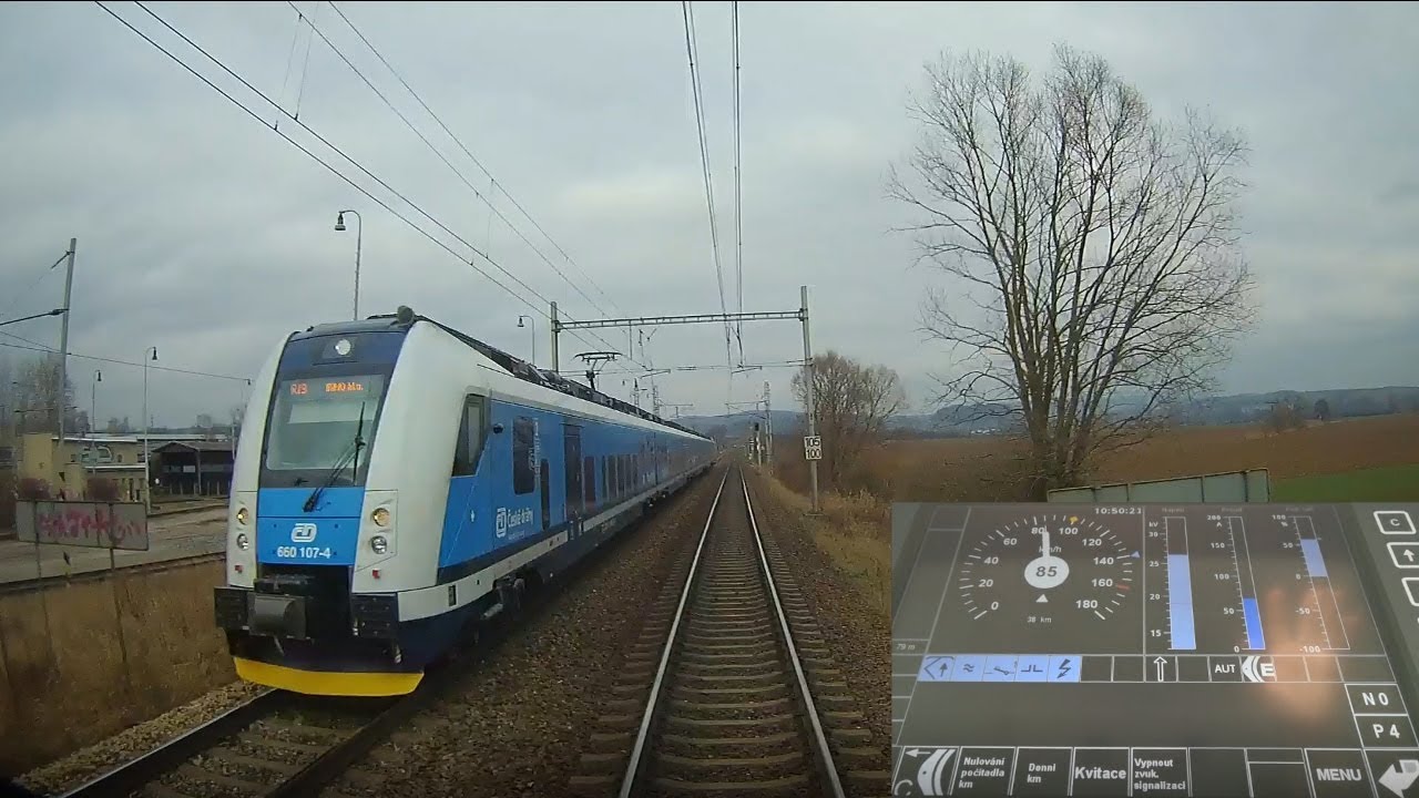 Cabview: Brno hl.n. - Březová n.S. (Panter) - trať + displej