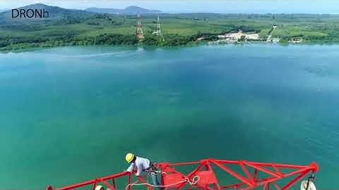 MMC Spider Drone Case Study:  Finished 1.2km Sea Transmission Line Stringing in Thailand Phuket