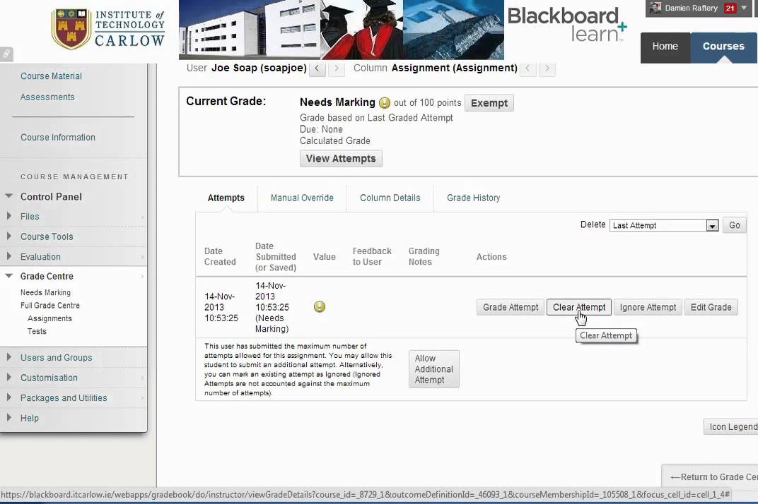 how to resubmit a assignment on blackboard