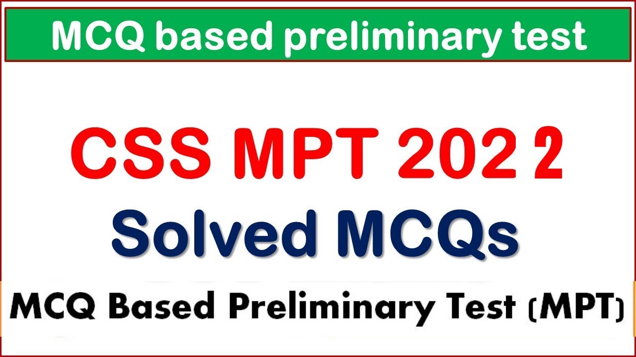CSS 2022 MPT Screening Test MCQs | CSS MPT English section MCQs 2022 | CSS Screening Test past Paper