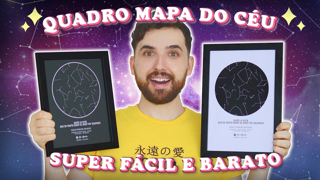 COMO FAZER QUADRO MAPA DO CÉU ESTRELADO | DICA DE PRESENTE E FAÇA E VENDA