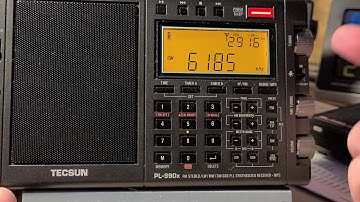 Tecsun PL-990x ATS scan International Broadcast band Shortwave on the W6LVP loop antenna