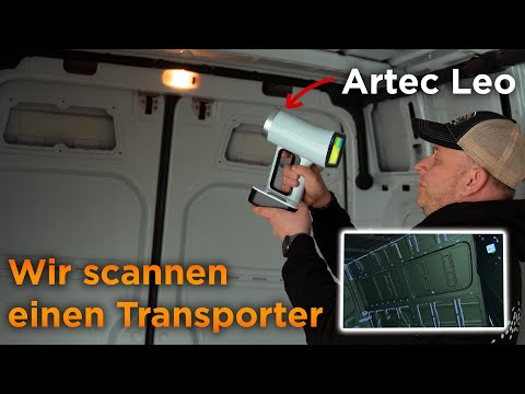 Wir scannen einen Transporter mit den Artec Leo / Handscanner, Punktwolken, Software