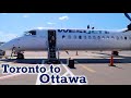 Full Flight: WestJet Encore Dash 8 Q400 Toronto to Ottawa (YYZ-YOW)