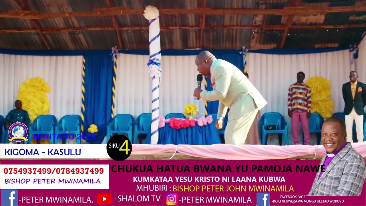 Bishop Mwinamila, mkutano wa Injili kasulu-Kigoma