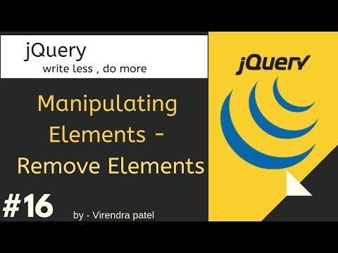 #16 jQuery in Hindi | Remove Elements