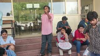 Com Dhananjay, JNUSU President addressing students on the day of University Strike at SoE.