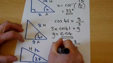 Mathslearn nine examples of SOHCAHTOA part 2 - try the revision guides on Mathslearn.co.uk