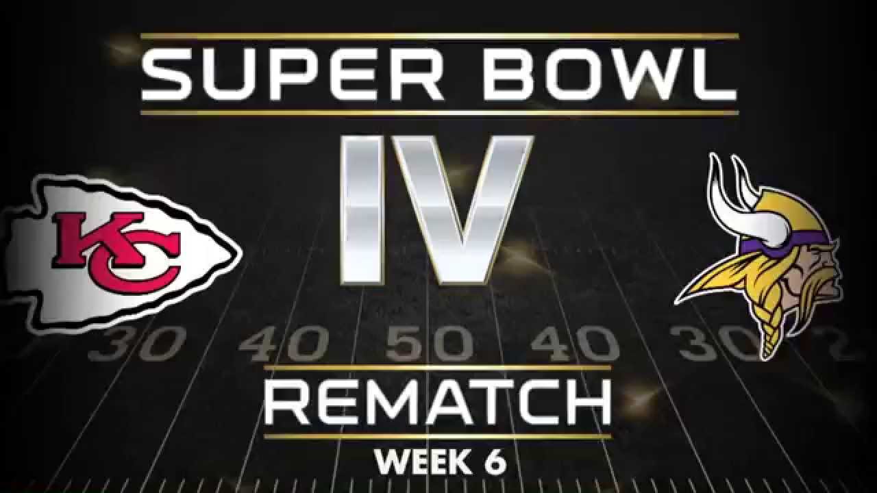 Chiefs vs. Vikings (Week 6) Super Bowl IV Rematch | 50 Years Of Glory ...