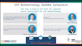 Satellite Symposium: The New A-class in the EDoF IOL Segment Enova Advanced™ ESCRS 2023 Vienna