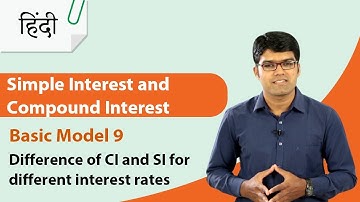 SI and CI हिंदी में | Model 9 - Difference of CI and SI for different interest rates | TalentSprint