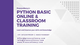 Python basic online & classroom Training | Python Online Training by Experts Trainer | Proexcellency
