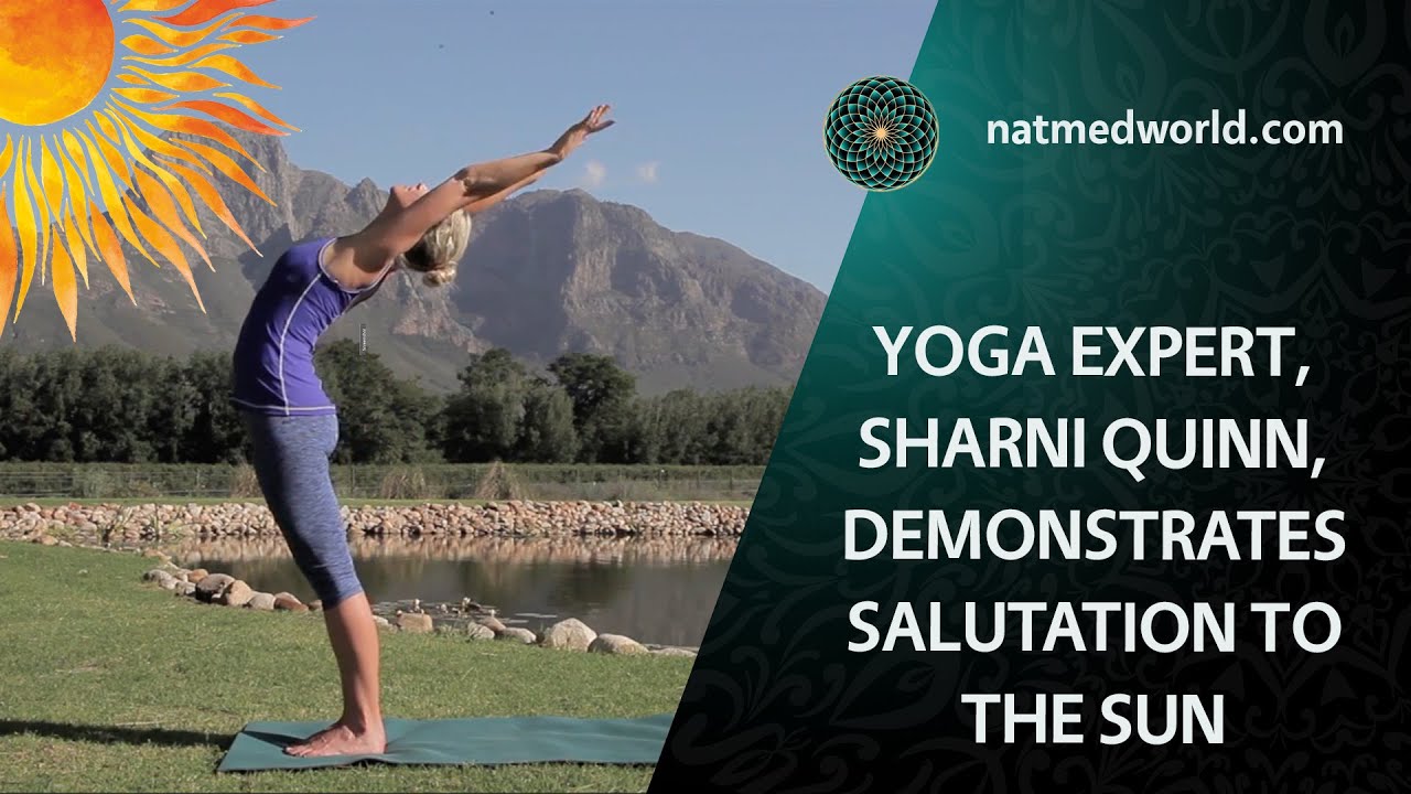 environmental tech Sharni Quinn, Yoga Expert Demonstrates Salutation to the Sun