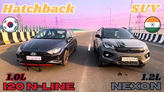 Hyundai I20 N-Line 1.0L 🇰🇷 Vs Tata Nexon 1.2L 🇮🇳 [Drag Race ] Battle Of Turbo Engine ❤️‍🔥