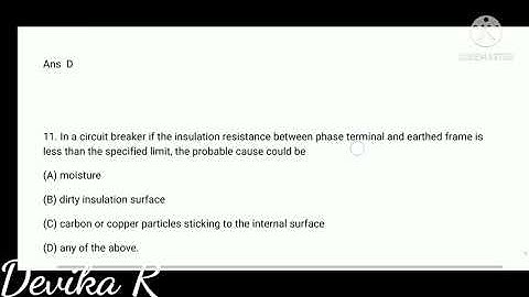Power systems MCQs-8/Circuit breaker and Relays/TNEB/TRB/TANCET/GATE exampreparation.
