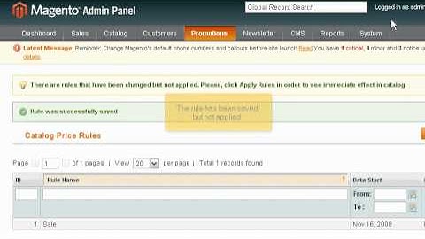 Setting up promotions in Magento