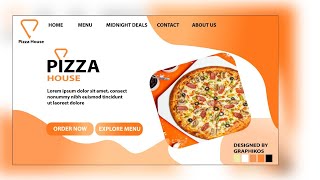 Designing Landing Page Of A Restaurant On Illustrator #learning #viral #illustration #website