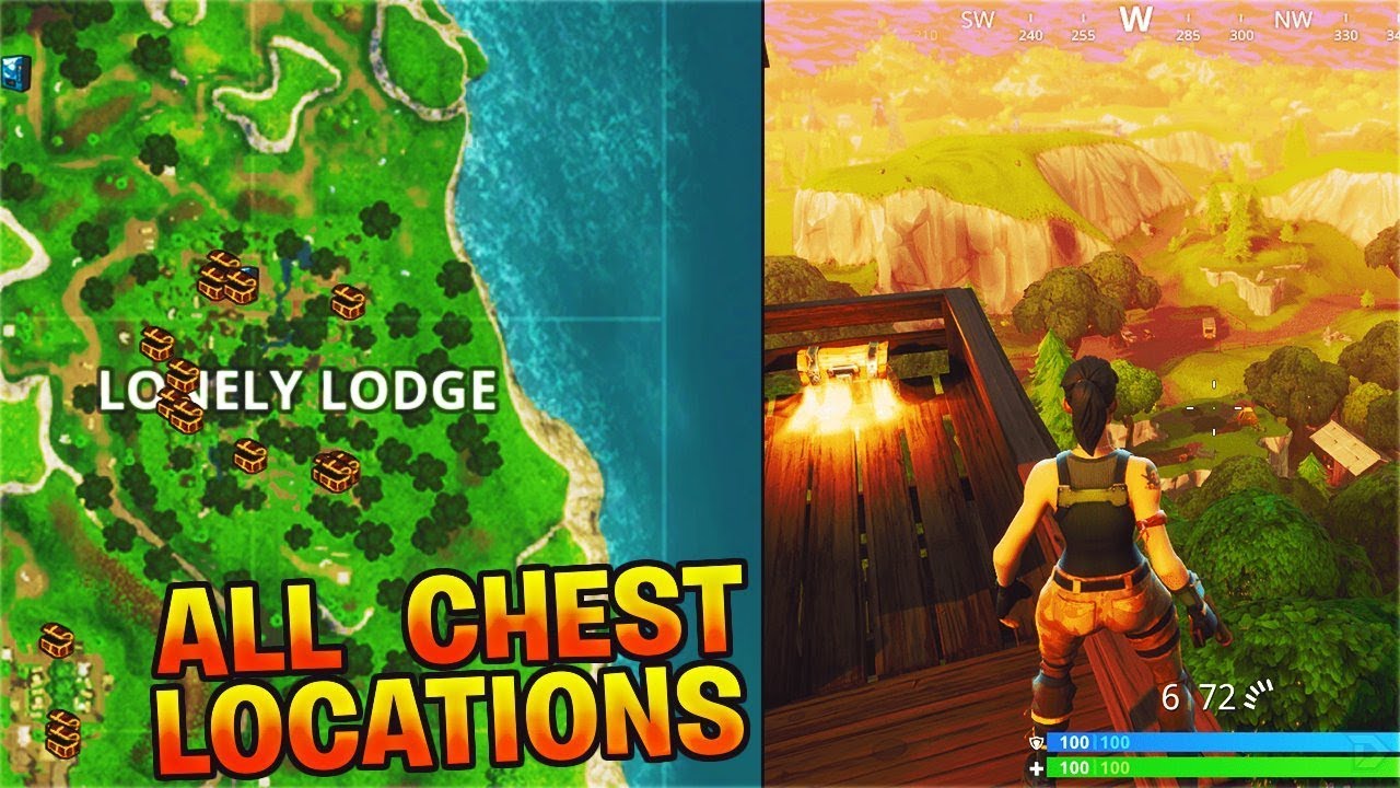 fortnite search chests in lonely lodge week 7 challenge guide battle royale all chest locations - fortnite lonely lodge chest