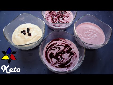 Keto Frozen Yogurt in 5 Minutes (No Machine) | Vanilla & Blueberry Frozen Yogurt | Sugar Free