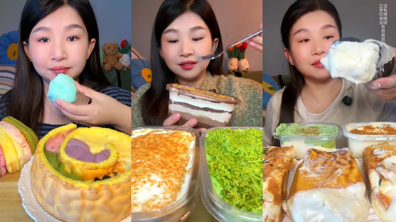 Asmr Challenge Cake 🍰🎂 Dessert 🎂 Chocolate 🍫 Tiramisu cheesecake Mochi#creamy #tiramisu #asmr 