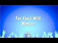 For You I Will - Monica (Karaoke Version)