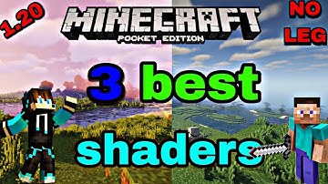 Top 3 Best Shaders For MCPE/Bedrock 1.20 🔥| No Lag Shaders Minecraft Pe 1.20 🤫