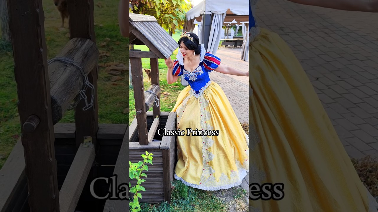 two Disney princess dresses on white background on Craiyon