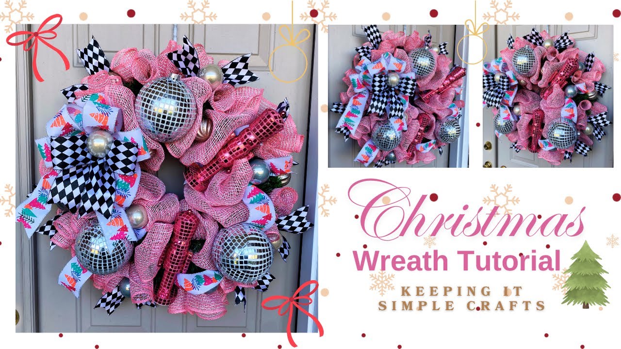 HOW TO MAKE A CHRISTMAS WREATH 🎄 EASY STEP BY STEP TUTORIAL - CHRISTMAS ...
