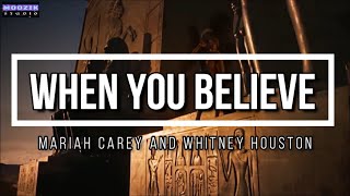 When You Believe (Prince of Egypt Sound Track) - Mariah Carey and Whitney Houston (Lyrics Video)