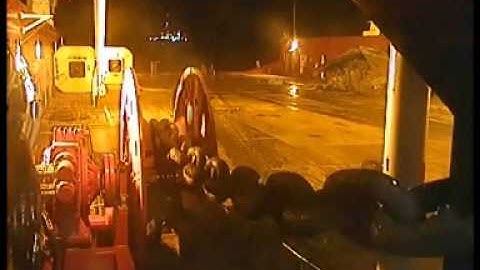 Breaking of rig anchor chain.