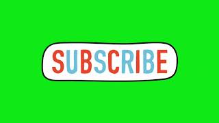 Red Blue Subscribe Button Green Screen – YouTube Subscribe Animation | HD Chroma Key Effect
