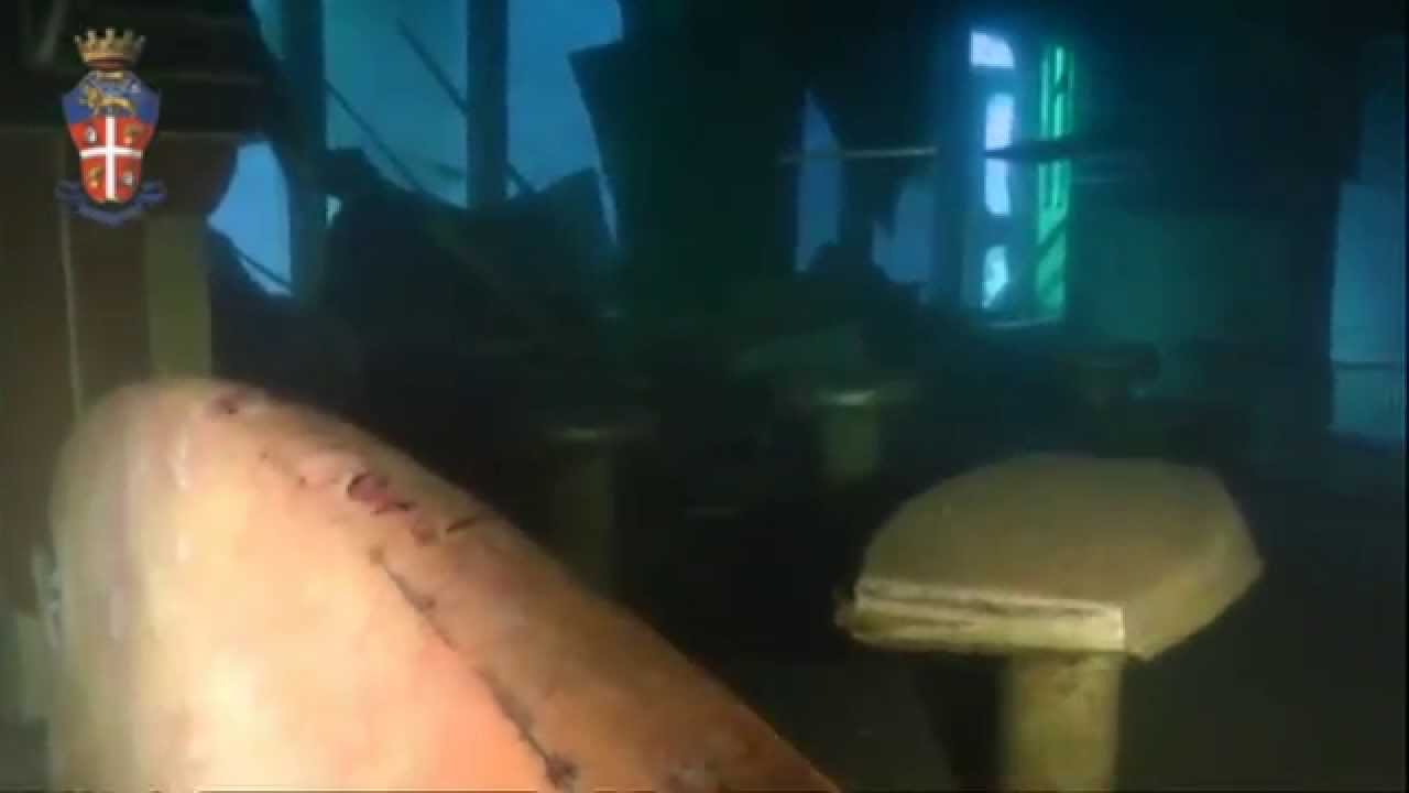 Underwater Footage From Inside The Costa Concordia Released By Italian Police Channel 4 News
