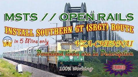 How to Install SRGT route in MSTS || Open Rails|| Southern GT|| 100 % Working