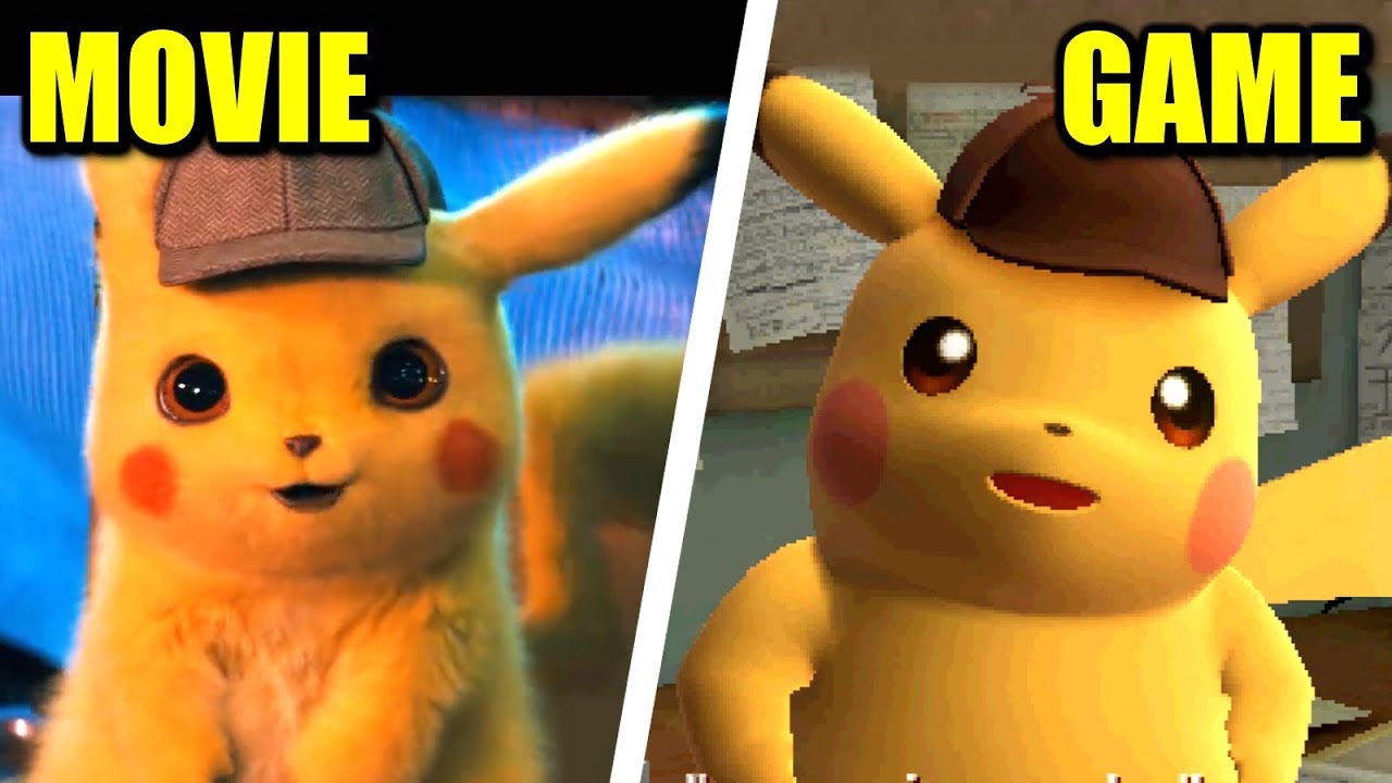 Pok\u00e9mon Detective Pikachu Movie VS Game Comparison  YouTube