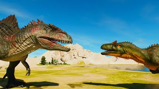 Allosaurus Vs Giganotosaurus Jurassic World Evolution 3