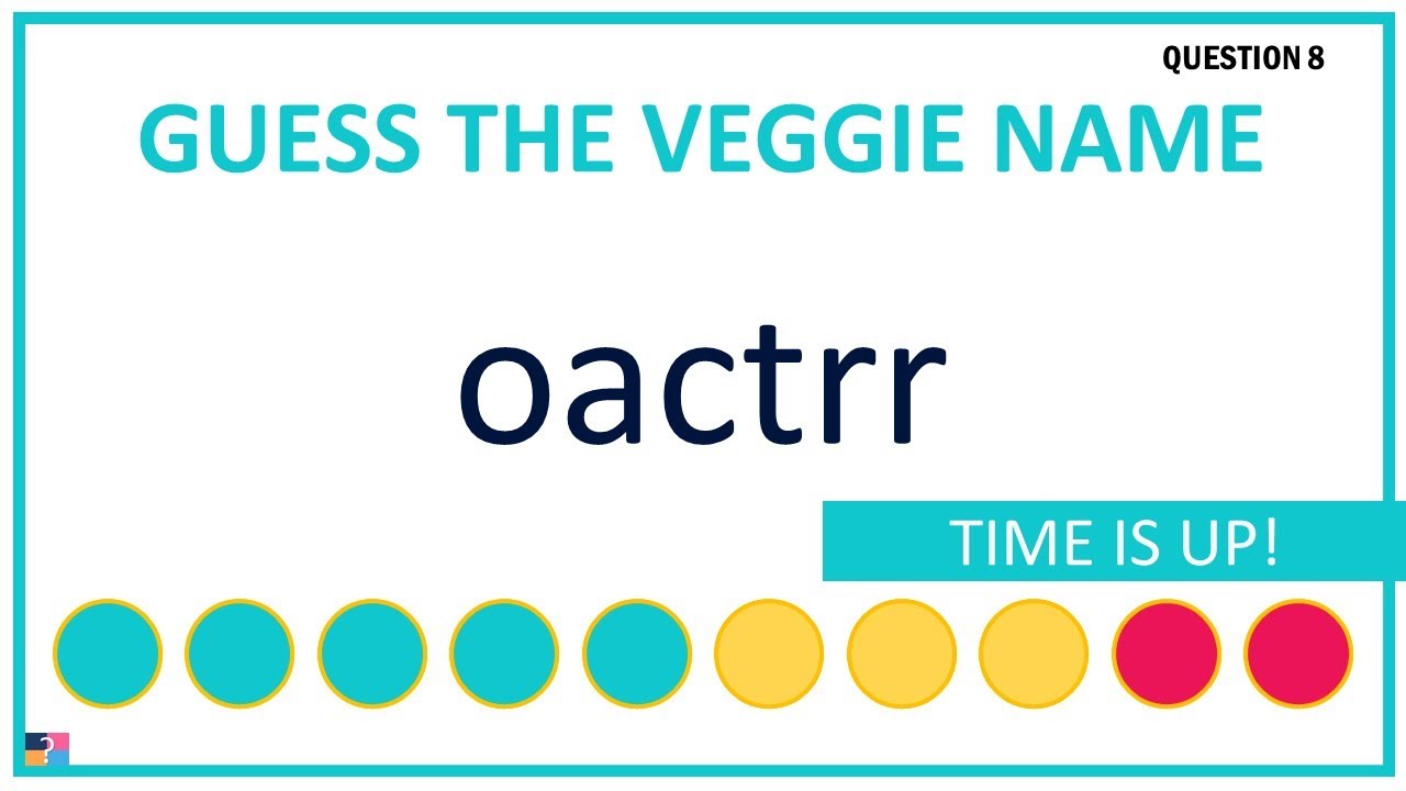 [Scrambled Word Game] Can You Unscramble These Words? Vegetable Name YouTube