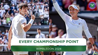 The Moment of Triumph 🏆 | Every Championship Point from Wimbledon 2024!