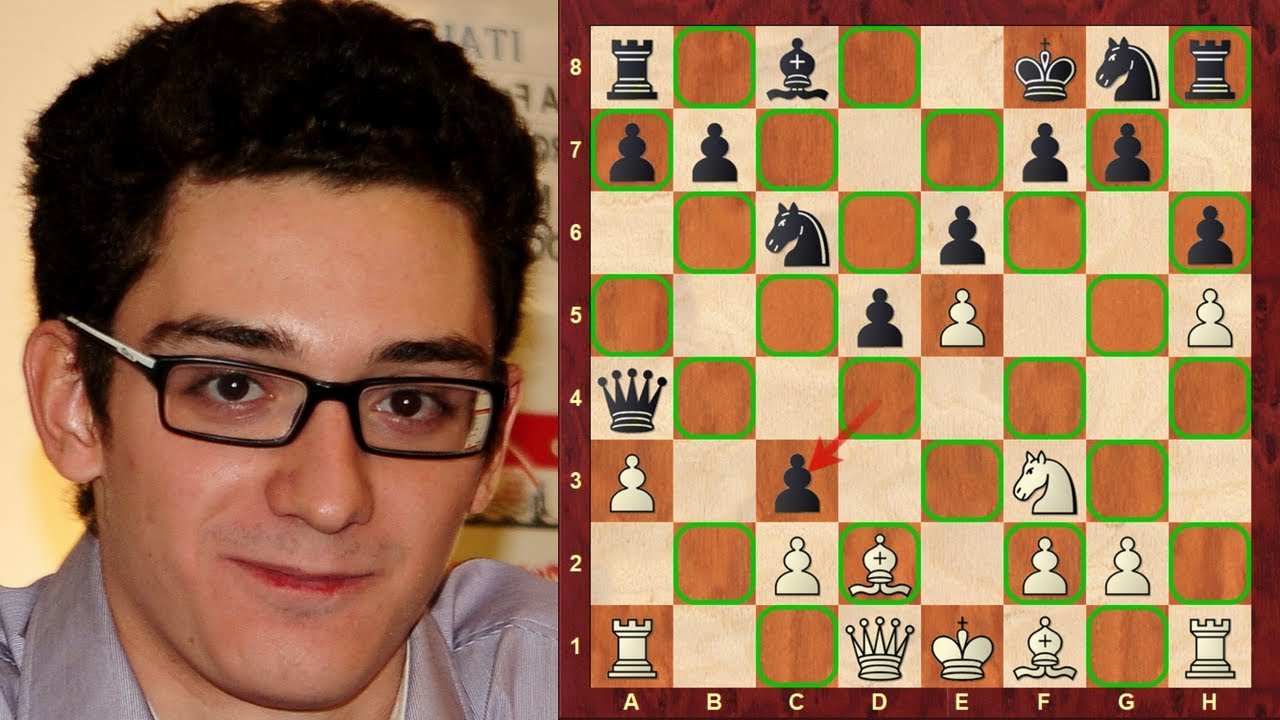 Instructive Chess Game: Fabiano Caruana vs Aleksandr Lenderman : US Championship (2018) : French