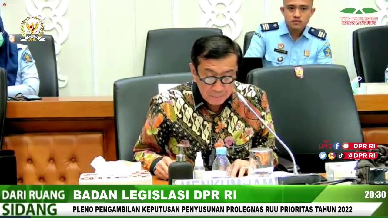 LIVE STREAMING - BALEG DPR RI RAPAT PLENO PENGAMBILAN KEPUTUSAN PENYUSUNAN PROLEGNAS PRIORITAS